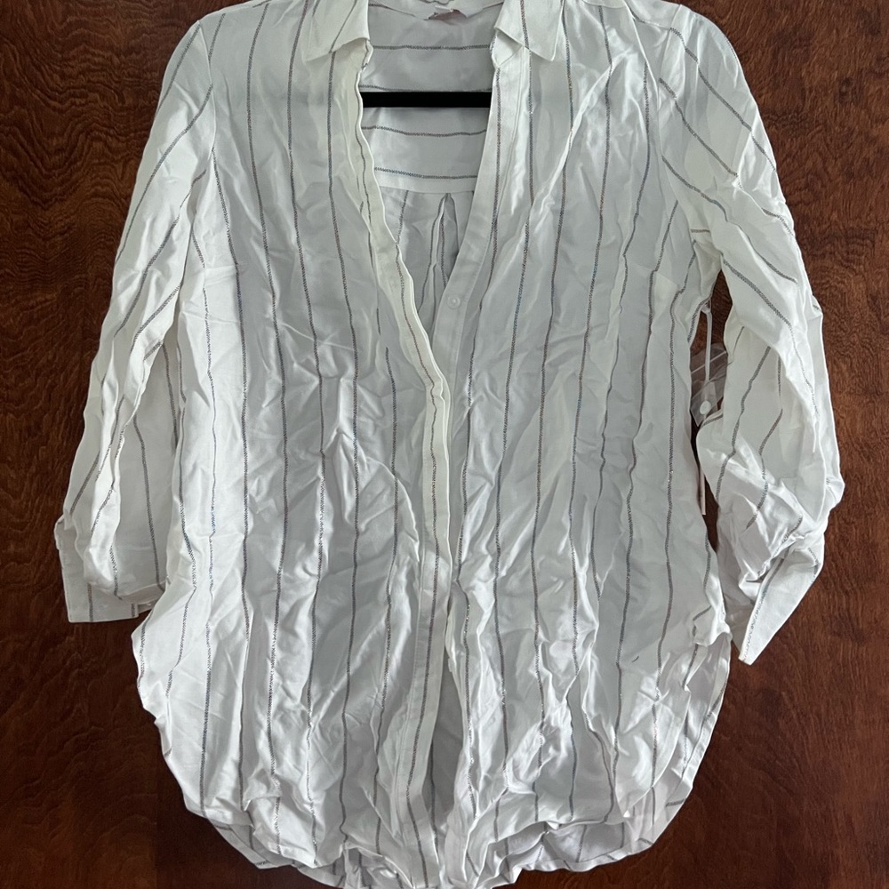 Women's White Striped Top Candies XS‎